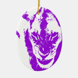 Paarse Lion King Keramisch Ornament
