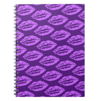 Paarse Lippen Patroon Notitieboek