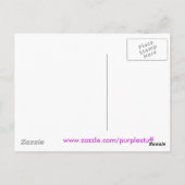 Paarse lipstick briefkaart (Achterkant)