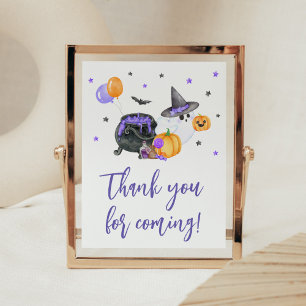 Paarse Little Boo Baby shower Bedankt voor je koms Poster
