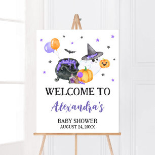 Paarse Little Boo Ghost Baby shower Welkom Poster