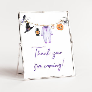 Paarse Little Boo Halloween Bedankt voor je komst Poster