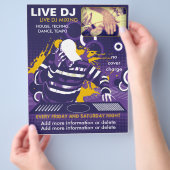 Paarse Live DJ Flyer (Hand)