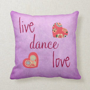 Paarse Live Love Dance Sierkussen