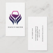 Paarse Logo | Modern Visitekaartje (Voorkant / Achterkant)