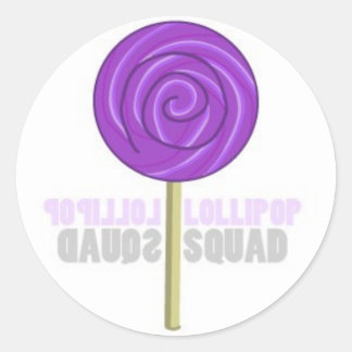 Paarse Lollipop Ronde Sticker