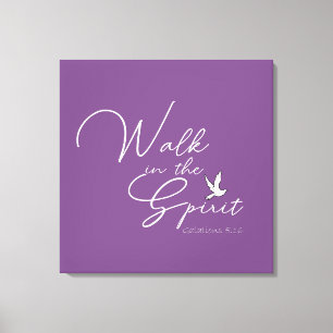 Paarse loop in de Bijbelverse Bijbel Canvas Afdruk