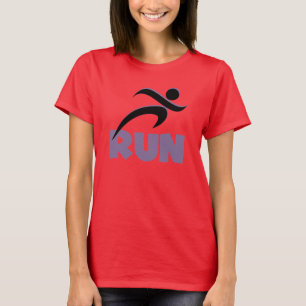 Paarse loopfitness t-shirt