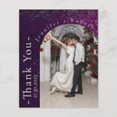 Paarse losse bruiloft flyer (Voorkant)