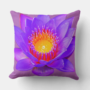 Paarse Lotus Bloem Kussen