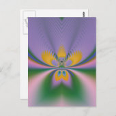 Paarse Lotus Briefkaart (Voorkant / Achterkant)