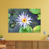 Paarse Lotus Canvas Afdrukken (Insitu (Woonkamer))