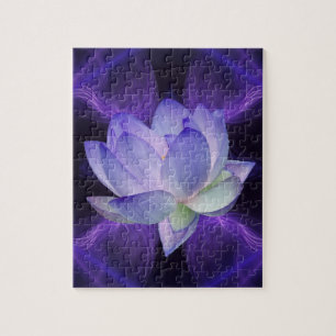 Paarse Lotus en heilige geometrie Legpuzzel