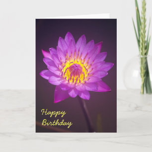 Paarse Lotus Flower Birthday-kaart Kaart