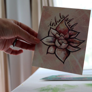 Paarse Lotus Flower Blossom Lotus Flowers bloesems Briefkaart
