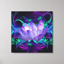 Paarse Lotus flower en betekenis ervan Canvas Afdruk