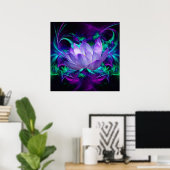 Paarse Lotus flower en betekenis ervan Poster (Thuiskantoor)
