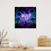 Paarse Lotus flower en betekenis ervan Poster (Keuken)