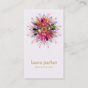 Paarse Lotus Flower Healing Massage Yoga Visitekaartje