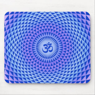 Paarse Lotus flower meditation wiel OM Muismat