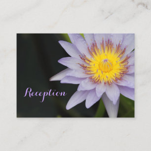 Paarse Lotus Flower Wedding Receptie Kaarten