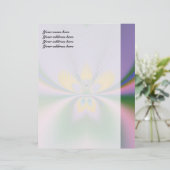 Paarse Lotus Letterhead Custom Briefhoofd (Staand voorkant)