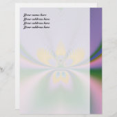 Paarse Lotus Letterhead Custom Briefhoofd (Voorkant / Achterkant)