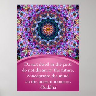 Paarse Lotus Mandala Poster