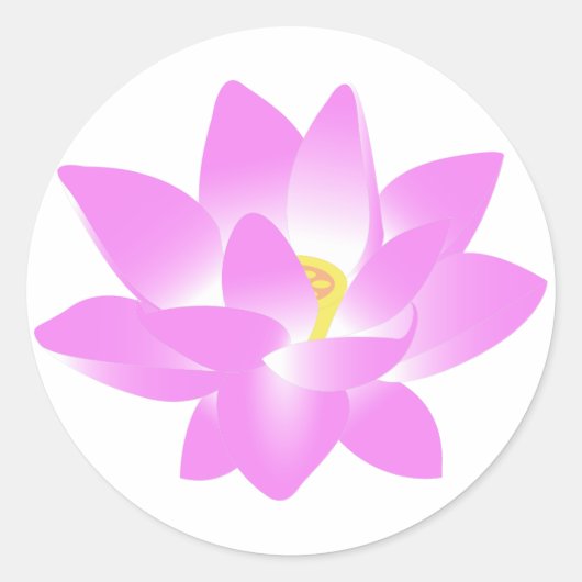 Paarse Lotus Sticker (Voorkant)