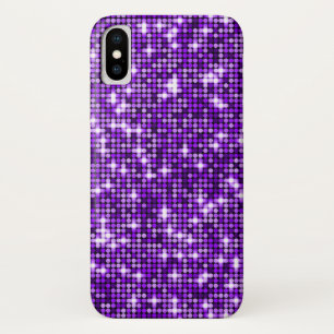 Paarse Lovertjes Telefoonhoes iPhone X Hoesje
