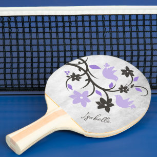 Paarse Lovevogels Aangepaste pingpongpeddel Tafeltennisbatje