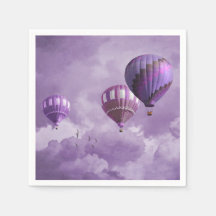 Paarse luchtballon Napkins