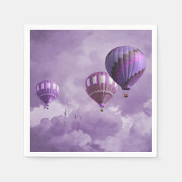 Paarse luchtballon Napkins Servet