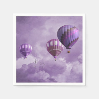 Paarse luchtballon Napkins Servet