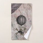  Paarse luchthaven Steampunk Glam Bad Handdoek (Handdoek)