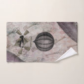  Paarse luchthaven Steampunk Glam Bad Handdoek (Handdoek)