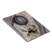  Paarse luchthaven Steampunk Glam Notitieboek (Rechterzijde)