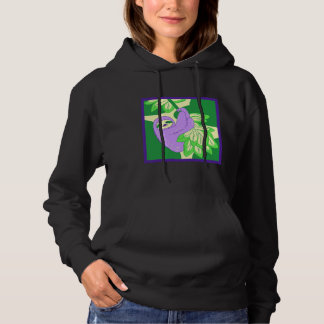 Paarse luiaard hoodie