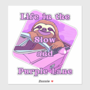 paarse luiaard: Leven in de langzame en paarse baa Sticker