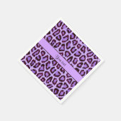 Paarse luipaard afdrukken servet (Hoek)
