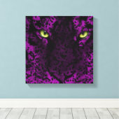 Paarse luipaard Dierenprint Wall Art Canvas Afdruk (Insitu (Houten vloer))