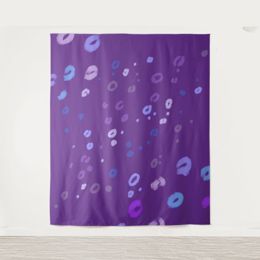 Paarse Luipaardprint Feest Tapijt Wandkleed (Voorkant)