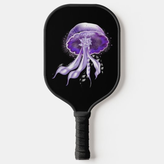 Paarse Luminescent Jellyfish Pickleball Paddle (Voorkant)
