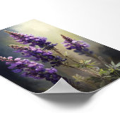 Paarse Lupine Flower Art Print Poster (Hoek)