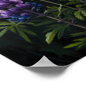 Paarse Lupine Flower Art Print Poster (Hoek)