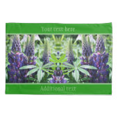Paarse Lupine Flowers, gepersonaliseerd Kussensloop (Achterkant)