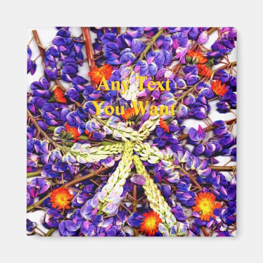 Paarse Lupine Magneet (Voorkant)