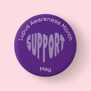 Paarse Lupus Bewustzijn Maand Knop Ronde Button 5,7 Cm