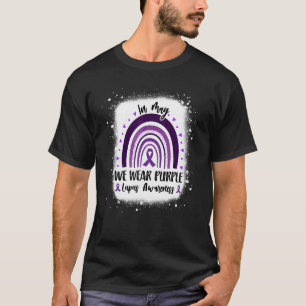 Paarse lupus bewustzijn Mogen we Paarse regenboog T-shirt