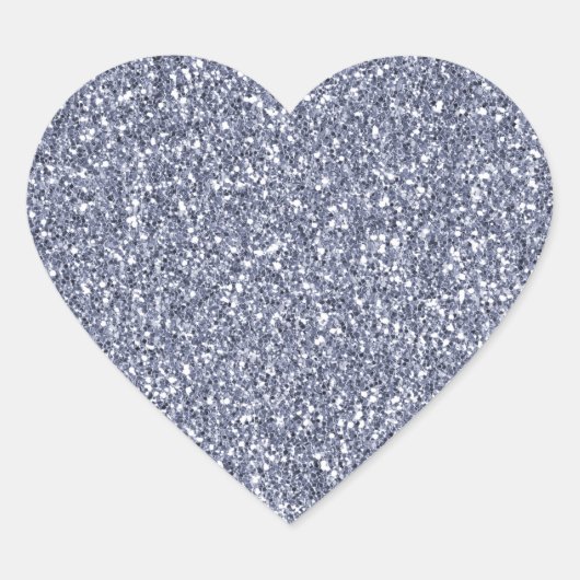 Paarse Luxe Glitter Hart Sticker (Voorkant)